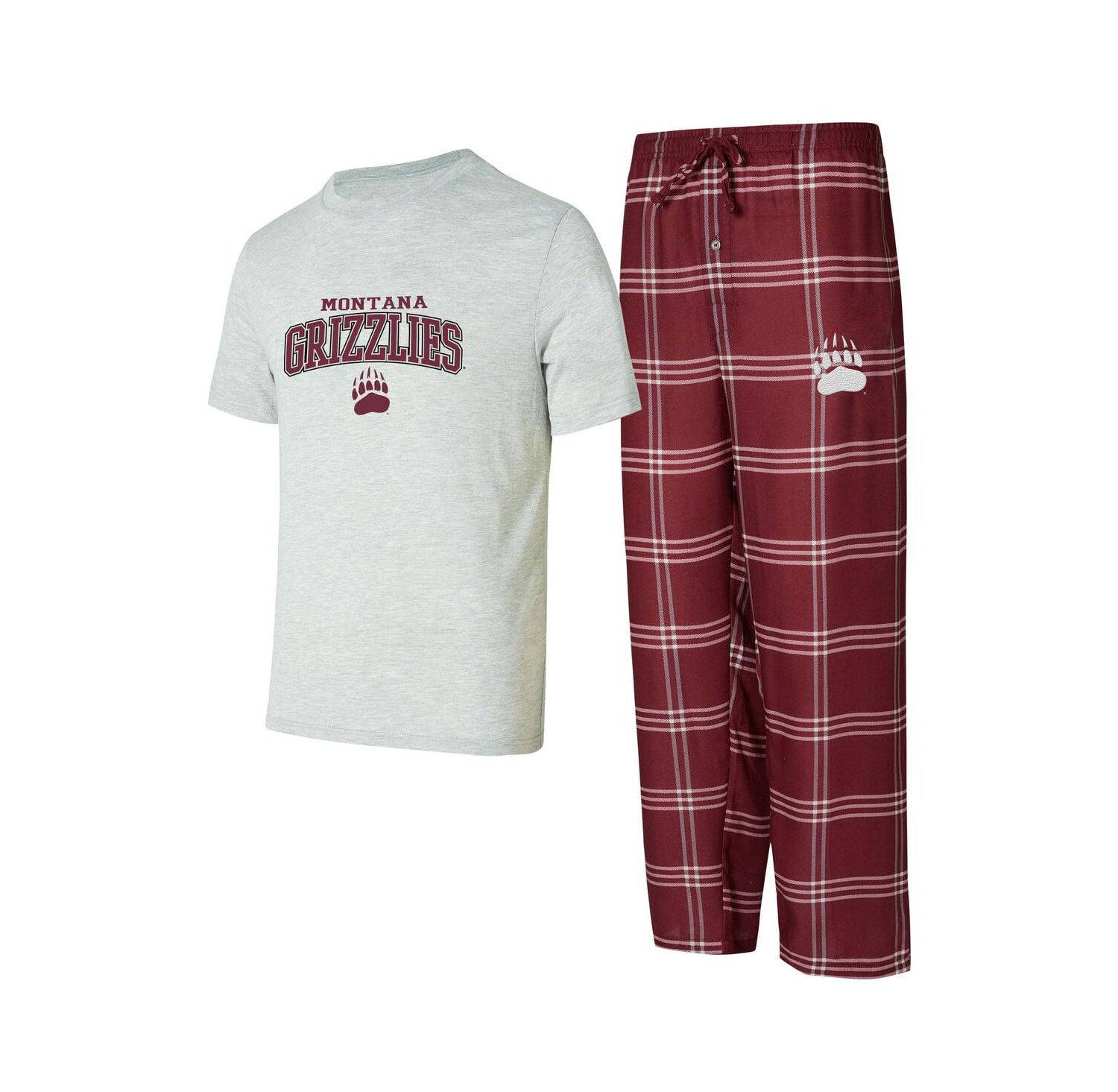 Men's 2-Piece Montana Grizzlies T-Shirt and Pants Sleep Set