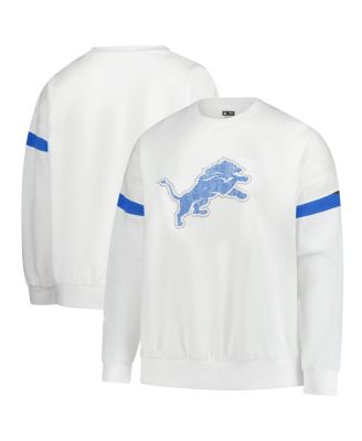 Fanatics - Women's&nbsp; White Detroit Lions Plus Size Fleece Pullover Sweatshirt