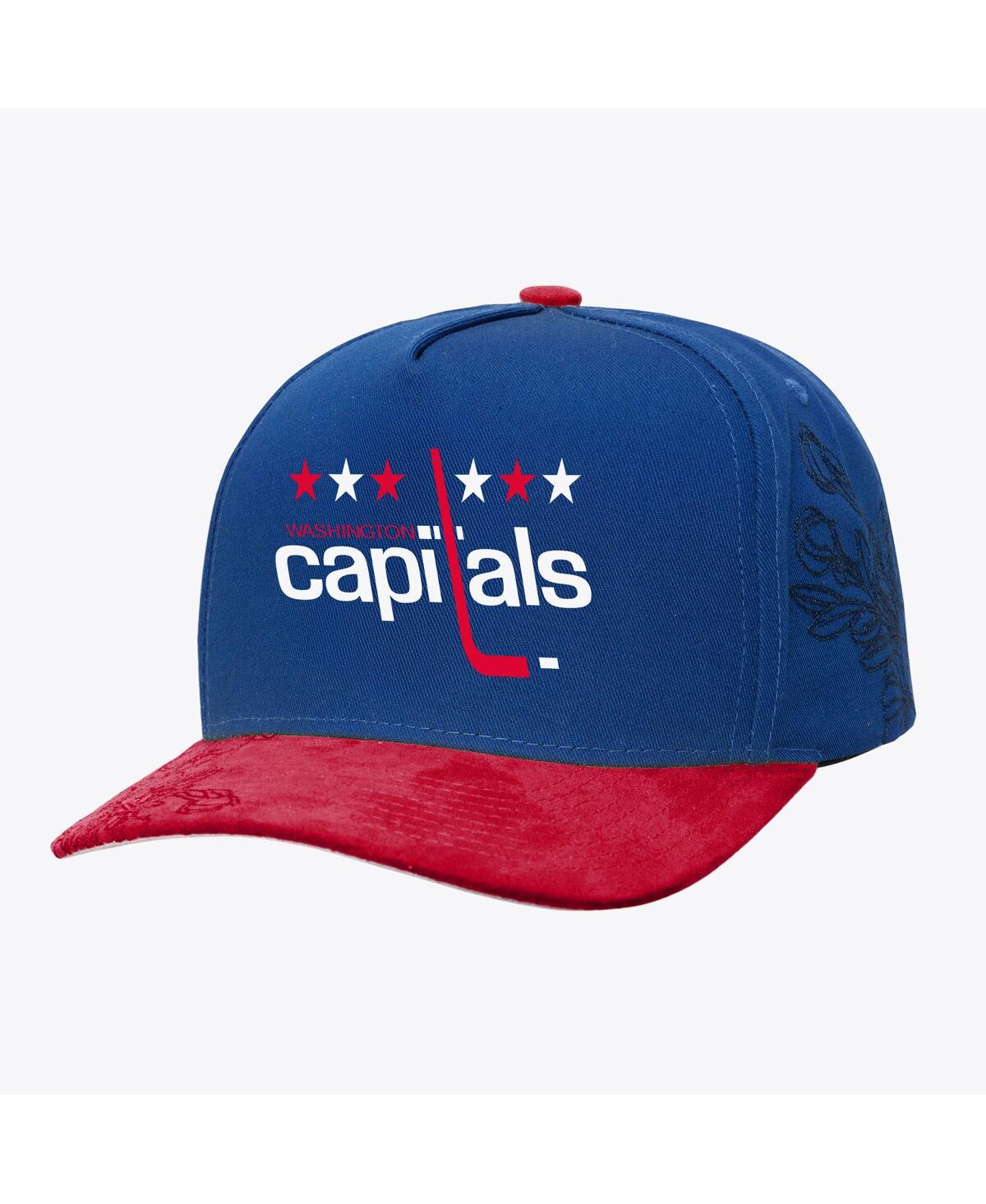 Mitchell & Ness Men's Blue/red Washington Capitals May Flowers Pro Crown Adjustable Hat In Multi