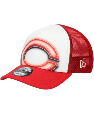New Era - Toddler White/Red Cincinnati Reds Painted A-Frame 9FORTY Trucker Adjustable Hat