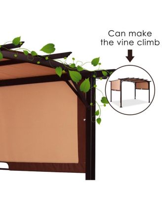 12' x 9' Pergola Kit Metal Frame Gazebo Canopy Cover Patio Shelter