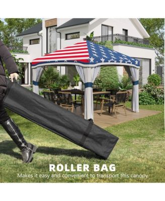 10' x 10' Pop Up Canopy Foldable Party Tent with Nettings, Multi