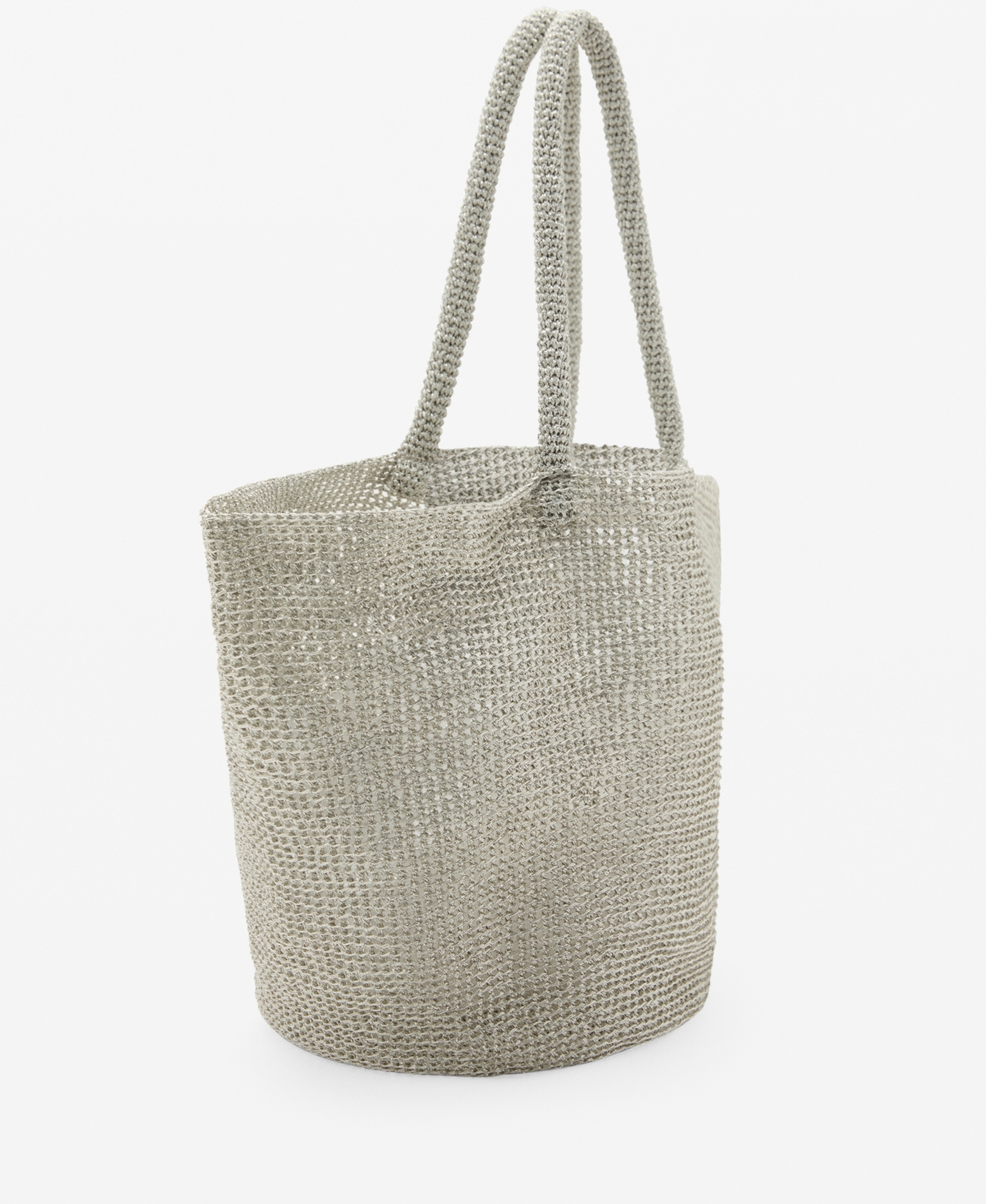 Women's Mesh Shopper Bag - Silver