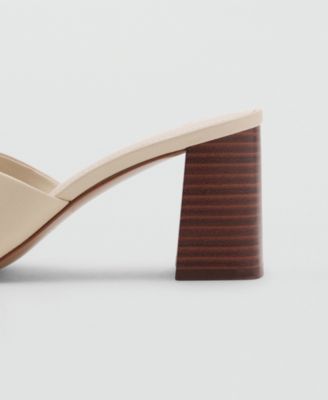 Women's Leather Block-Heel Sandals