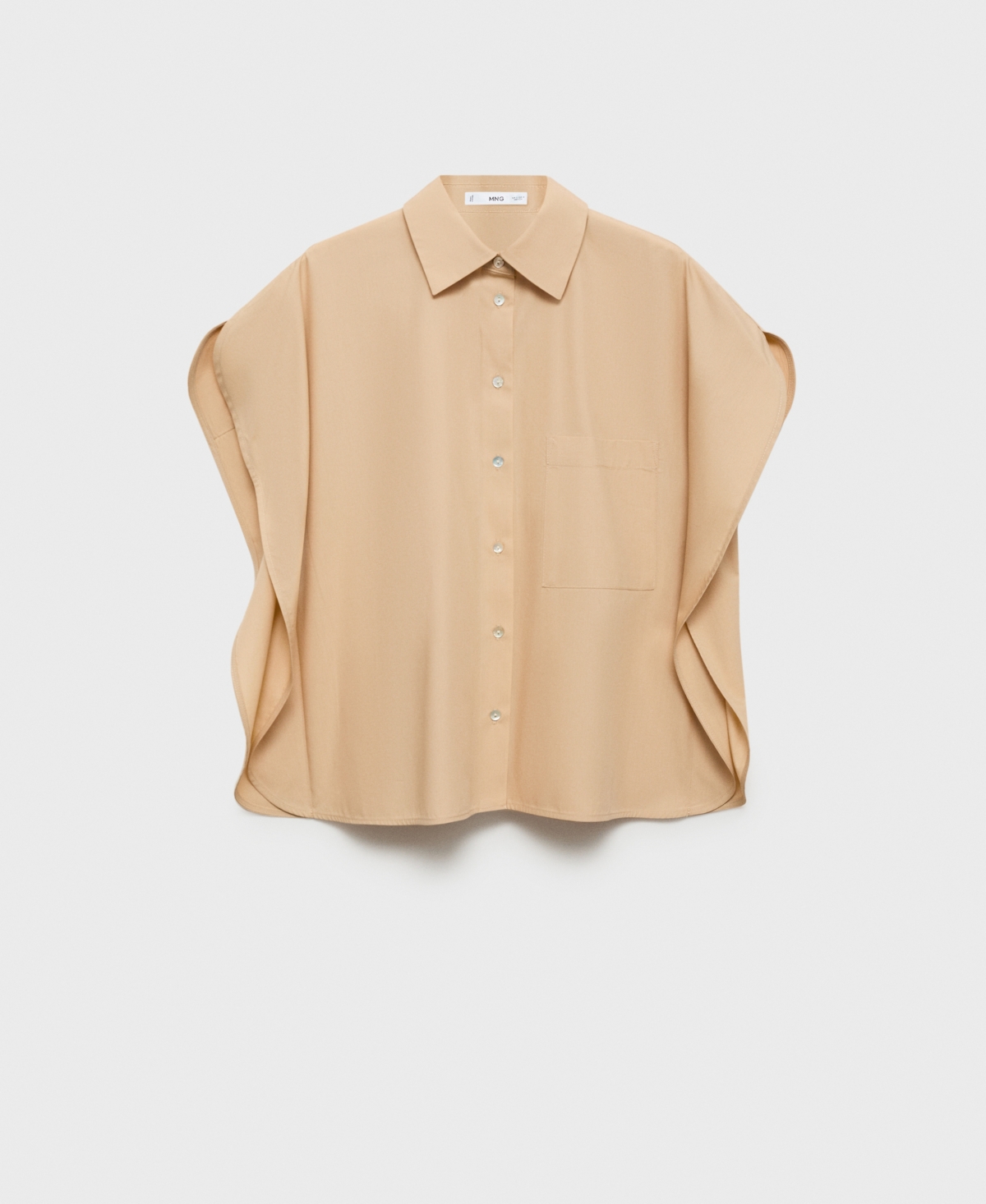 Women's Oversized Short-Sleeved Shirt - Medium Brown