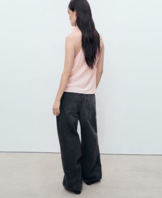 Women's Flower Detail Draped Blouse