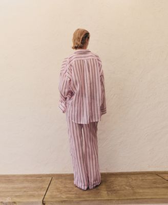 Women's Striped Ramie Shirt