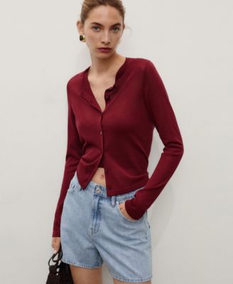 Women's High-Waisted Straight-Fit Denim Shorts