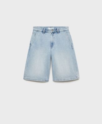 Women's Straight-Fit Mid-Rise Denim Shorts