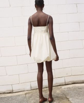 Women's Balloon-Effect Embroidered Dress