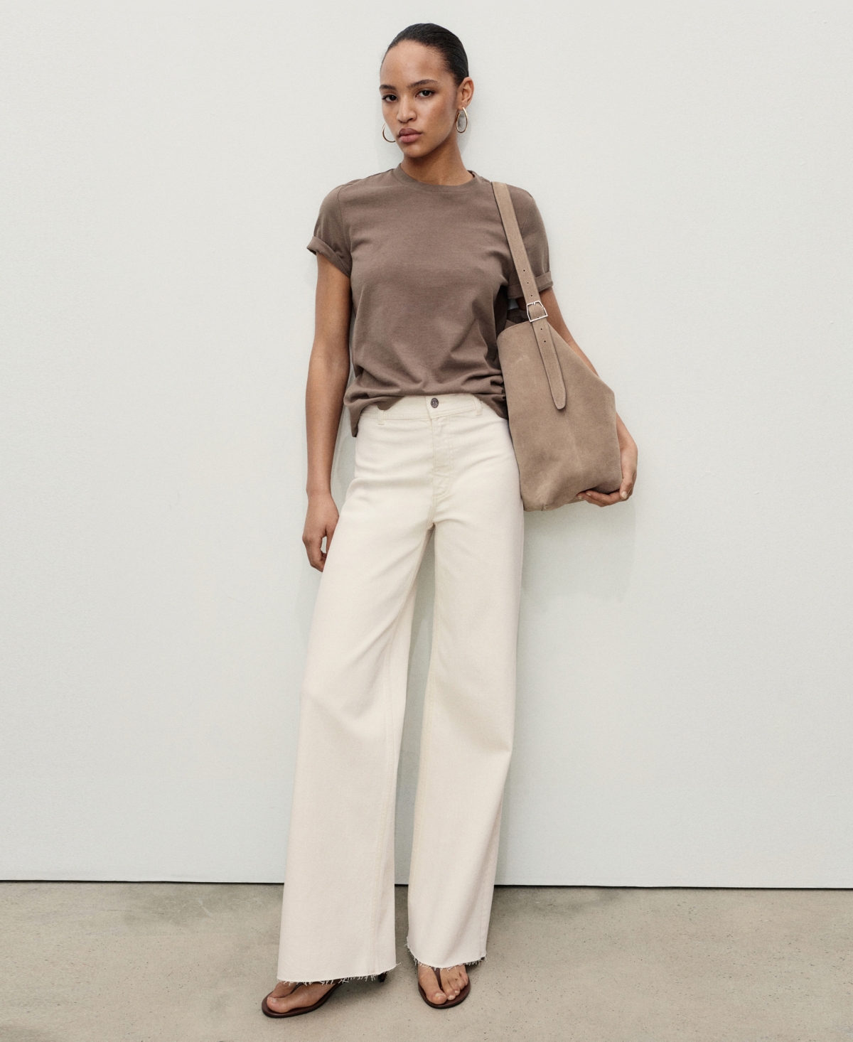 Women's Catherin Culotte High-Rise Jeans - Off White