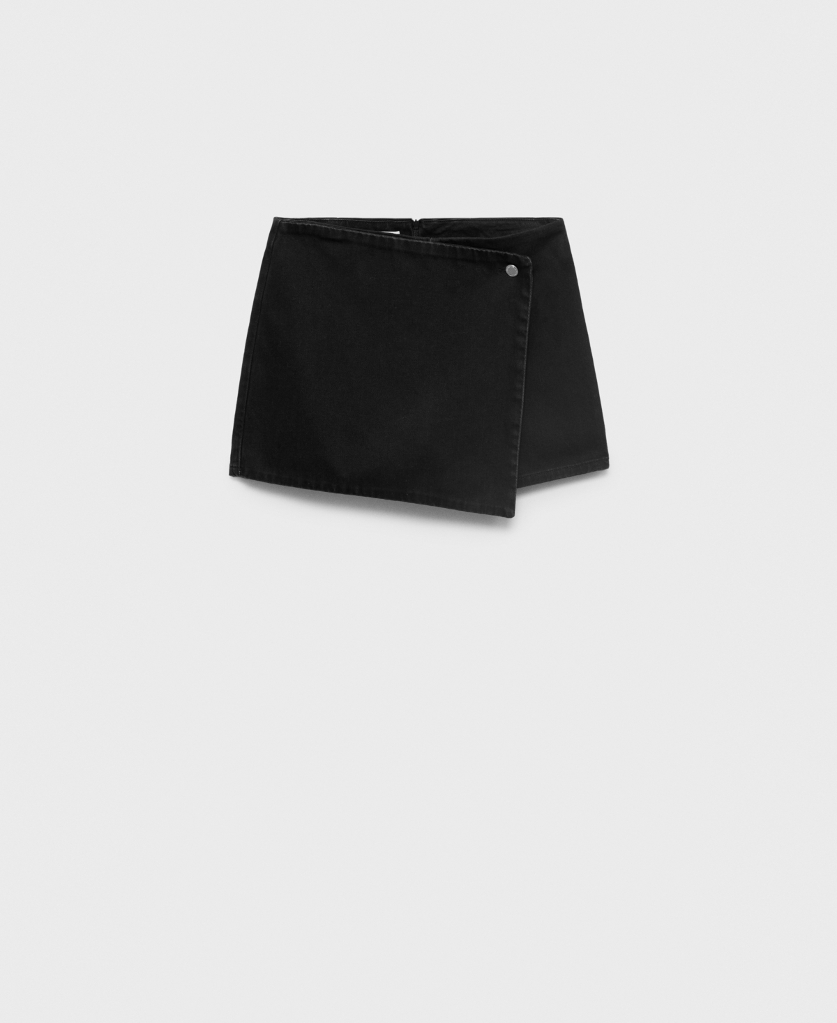 Women's Wrapped Denim Skort - Black Denim