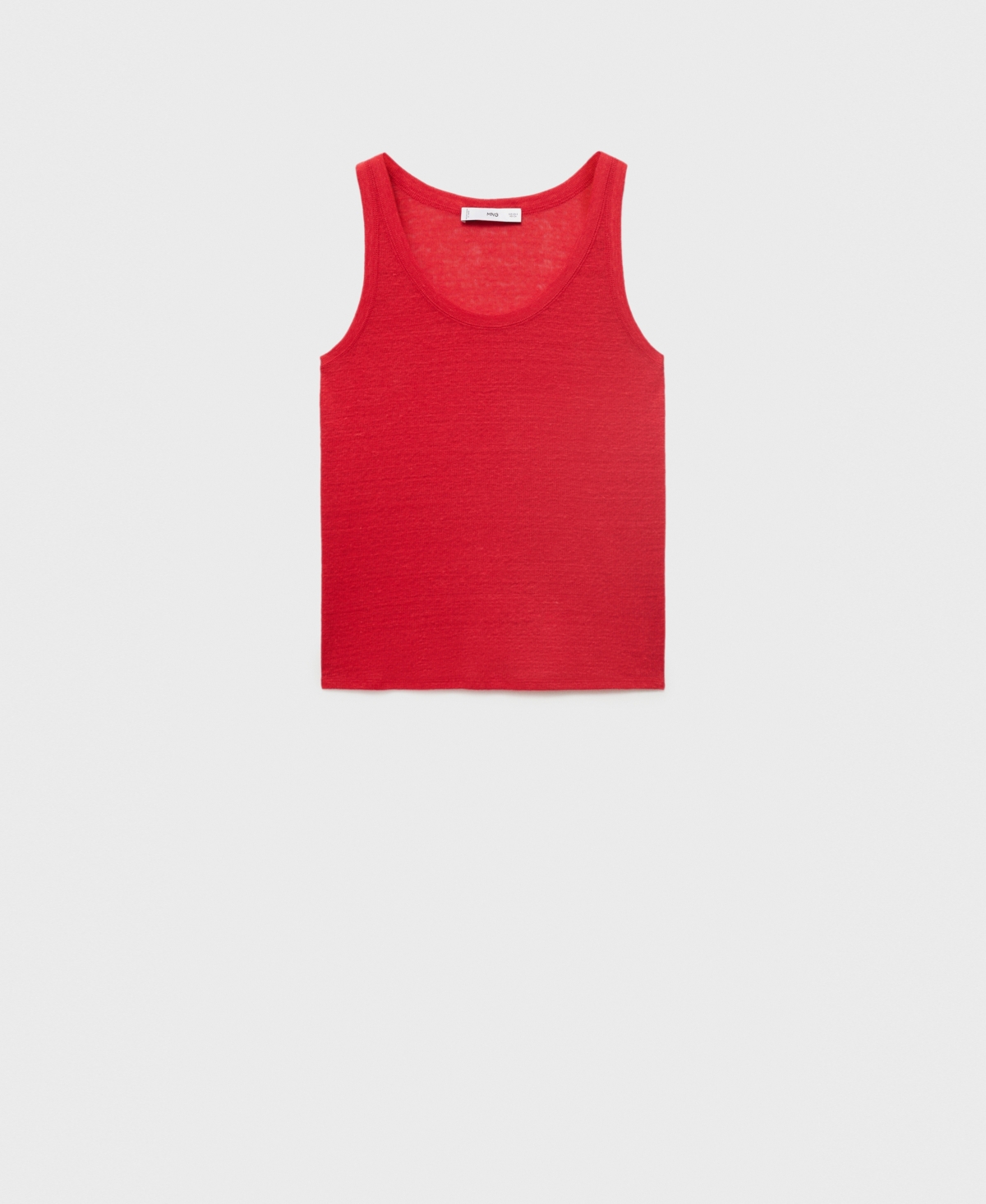 Mango Women's Strap Linen Top In Red