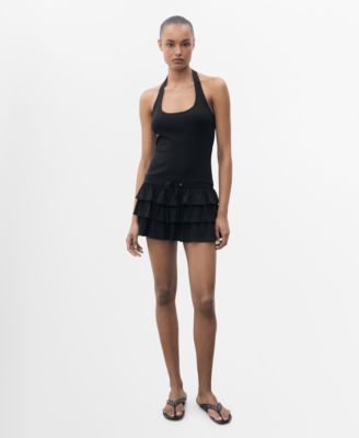 MANGO - Women's Short Ruffled Dress