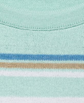 Women's Combined Stripes Short-Sleeved Sweater