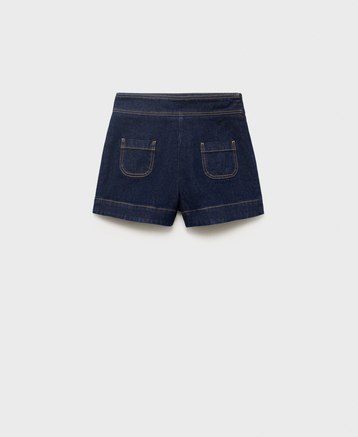 Women's High-Waisted Pocketed Denim Shorts - Open Blue