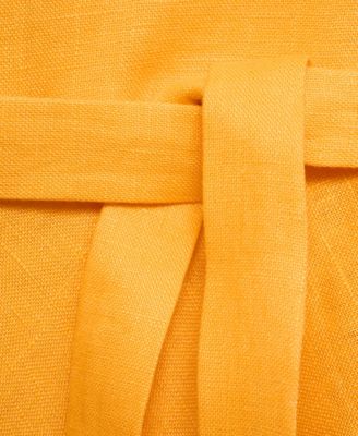 Women's Bow Linen-Blend Dress
