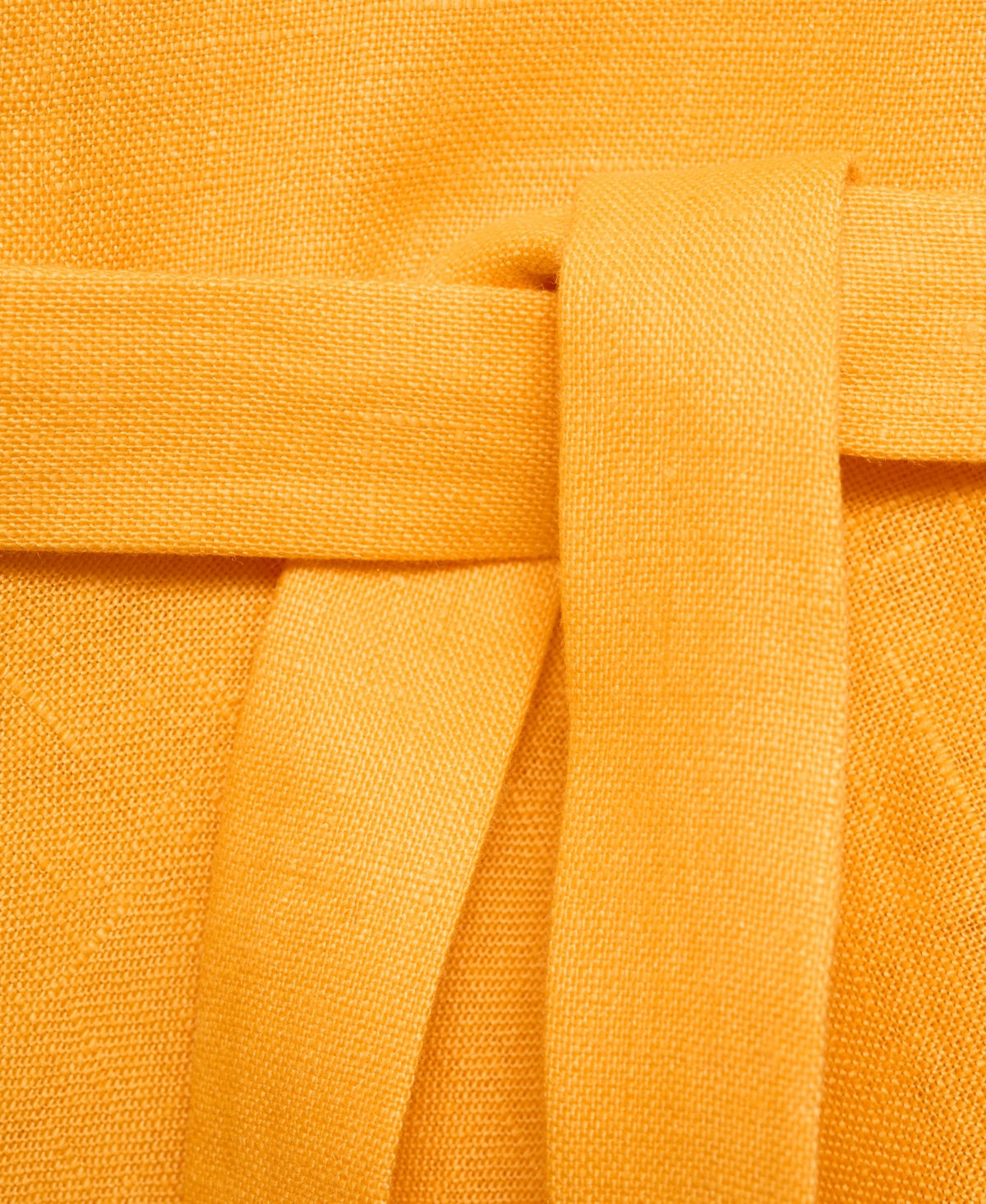 Mango Bow Linen Sundress In Orange