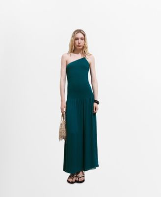 MANGO - Women's Gathered Body Asymmetrical Dress
