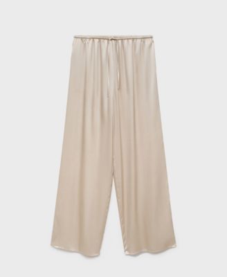MANGO - Women's Silk Pajama Pants
