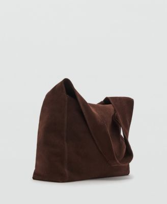 MANGO - Women's Suede Shoulder Bag