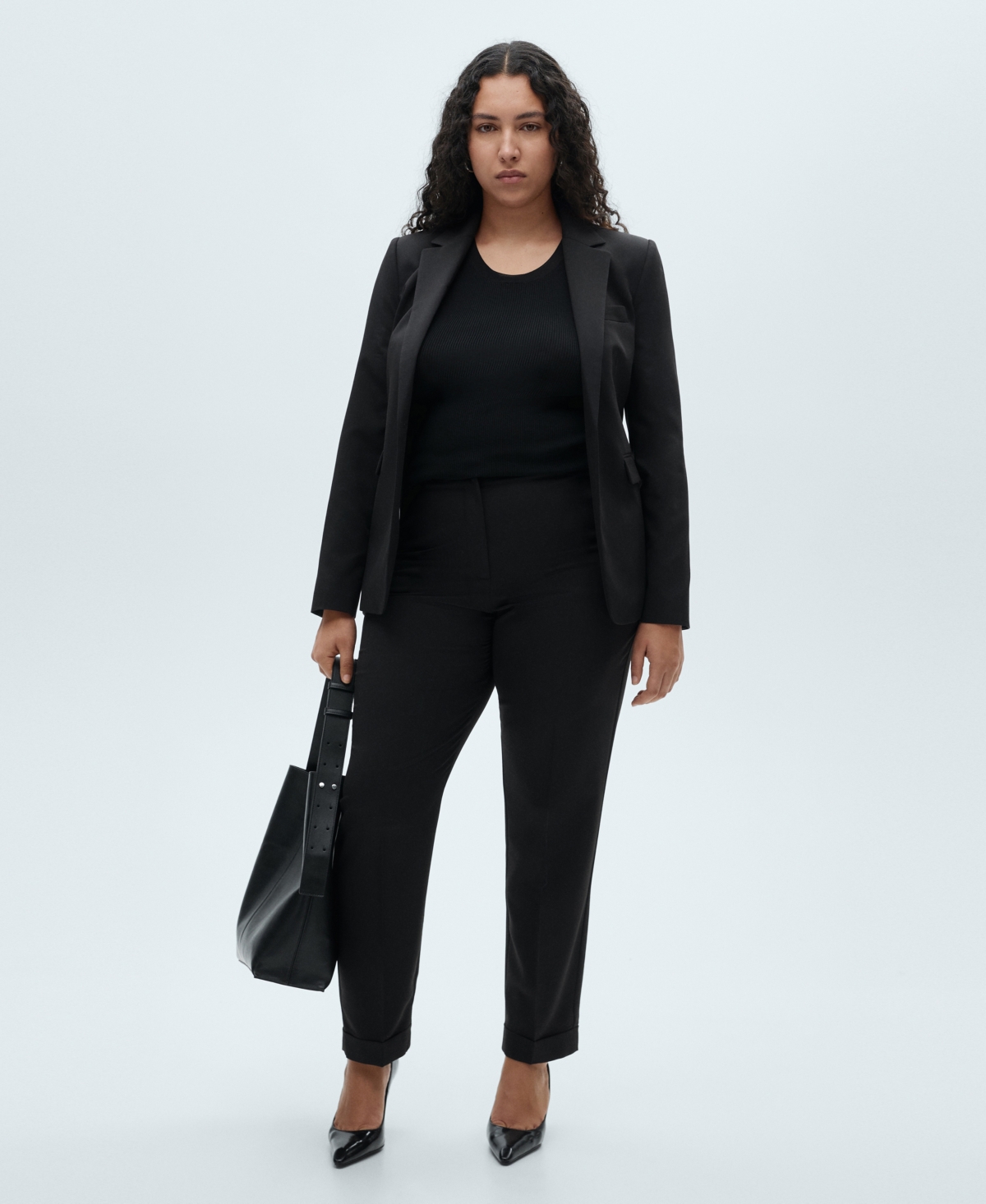 Mango Women's Fitted Suit Jacket In Black