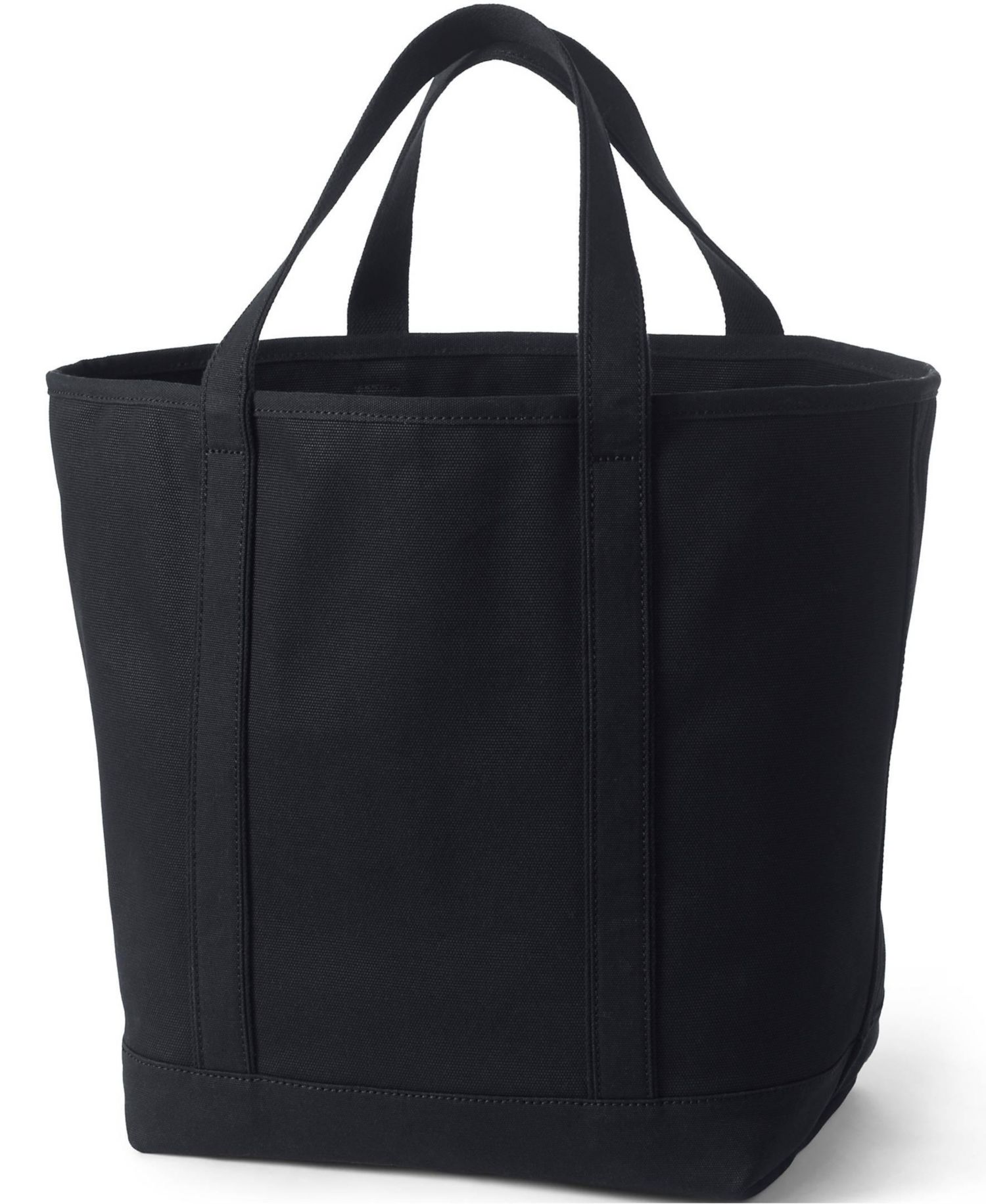 Large Solid Color 5 Pocket Open Top Canvas Tote Bag