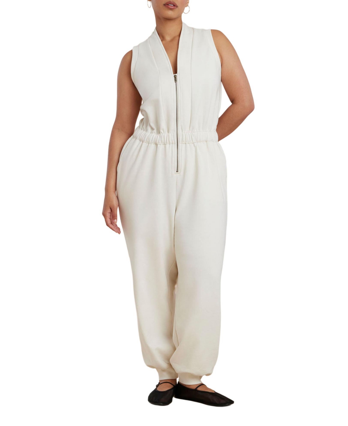 Women's Elements Sleeveless Knit Jumpsuit - Sugar swizzle