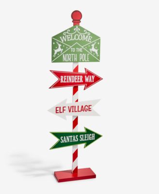Heritage North Pole Sign Post, Macy's Exclusive