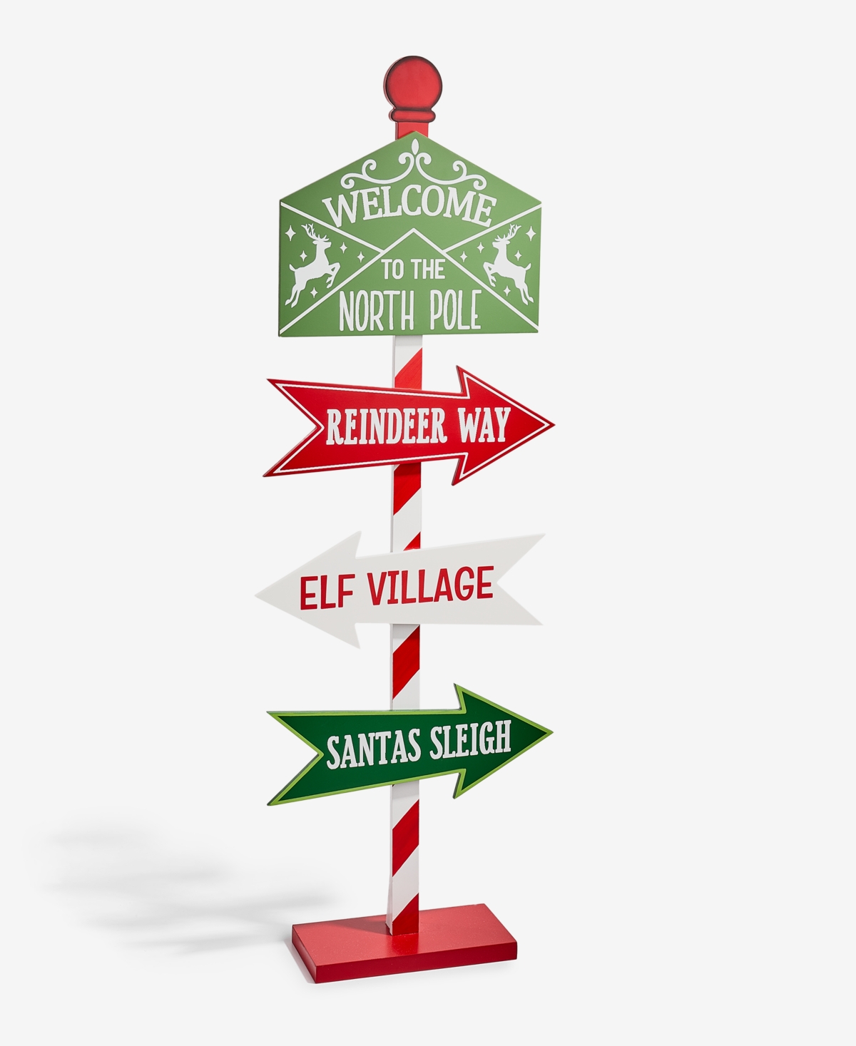 Holiday Lane Heritage North Pole Sign Post, Macy's Exclusive In Transparent