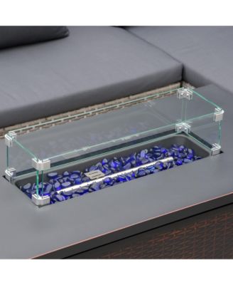 43" Propane Gas Fire Pit Table w/ Wind Guard, CSA Certification