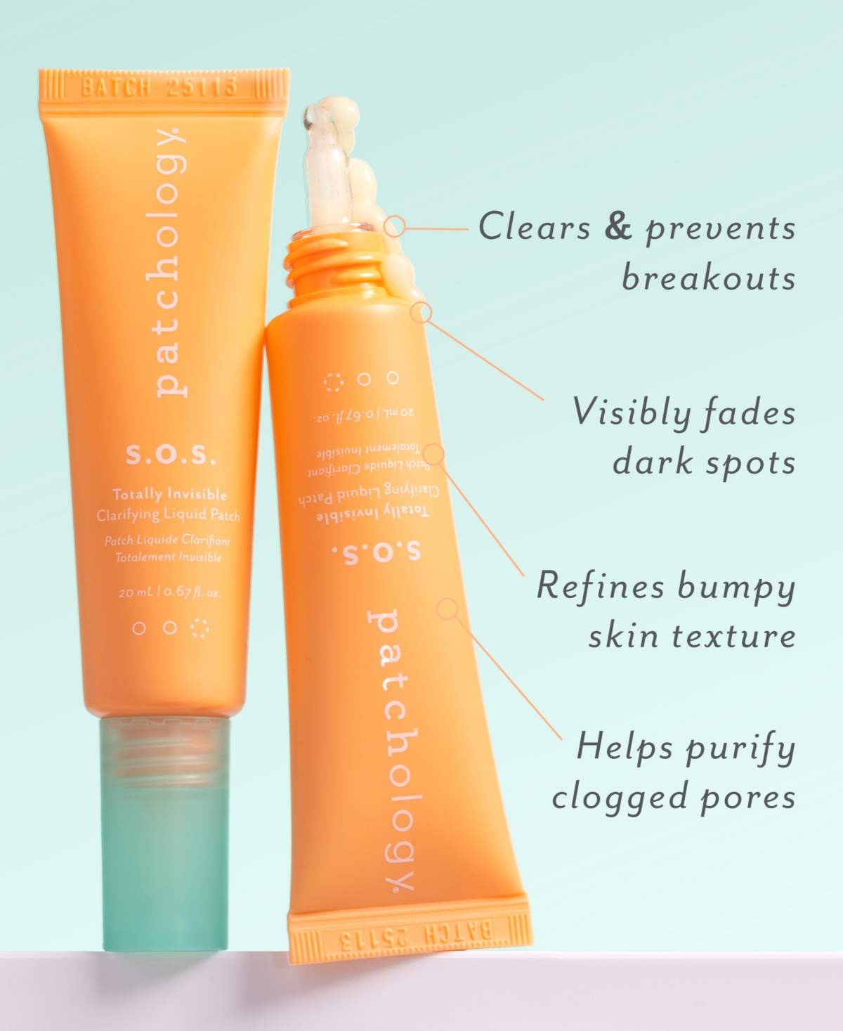 Patchology S.o.s. Totally Invisible Clarifying Liquid Patch In Transparent