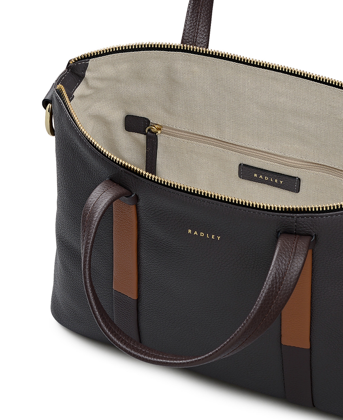 Radley London Waterloo Way Medium Zip Top Satchel Bag In Gray
