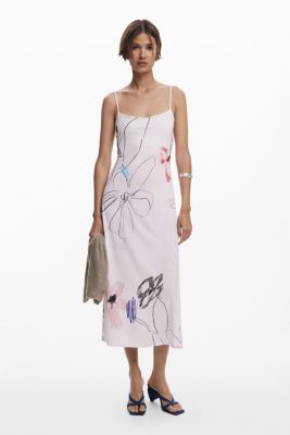 Women's 2-in-1 brushstroke dress