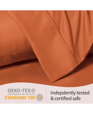 King 2PC Ultra Soft Silky Solid Performance Pillowcase Set