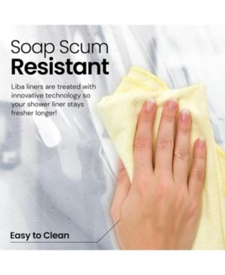 72" W x 72" H 8G PEVA Extra Heavy Weight Shower Liner - Liba