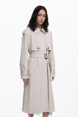 Women's Pleated back trench coat