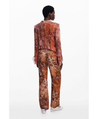 Women's Paisley corduroy pants