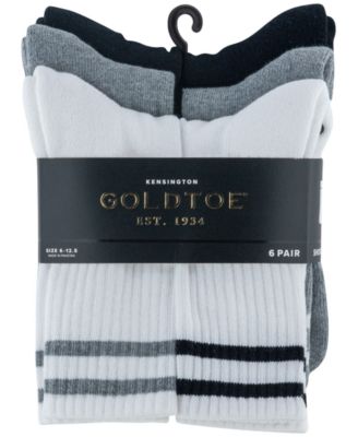 Men's 6-Pack Kensington Reinforced Toe Short Crew Socks