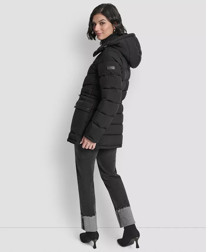 Women's Shine Hooded Anorak Puffer Coat - thumbnail 8