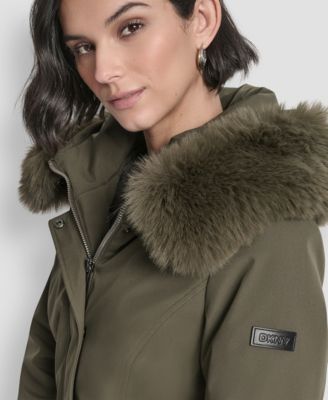Women's Trim Hooded Anorak Puffer Coat