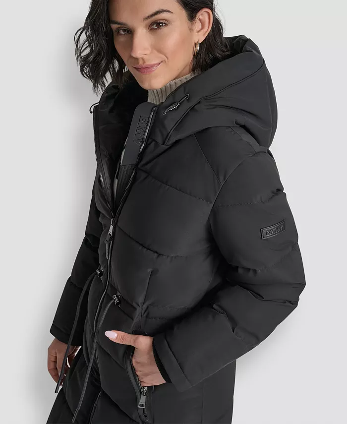 Women's Hooded Anorak Maxi Puffer Coat - thumbnail 6