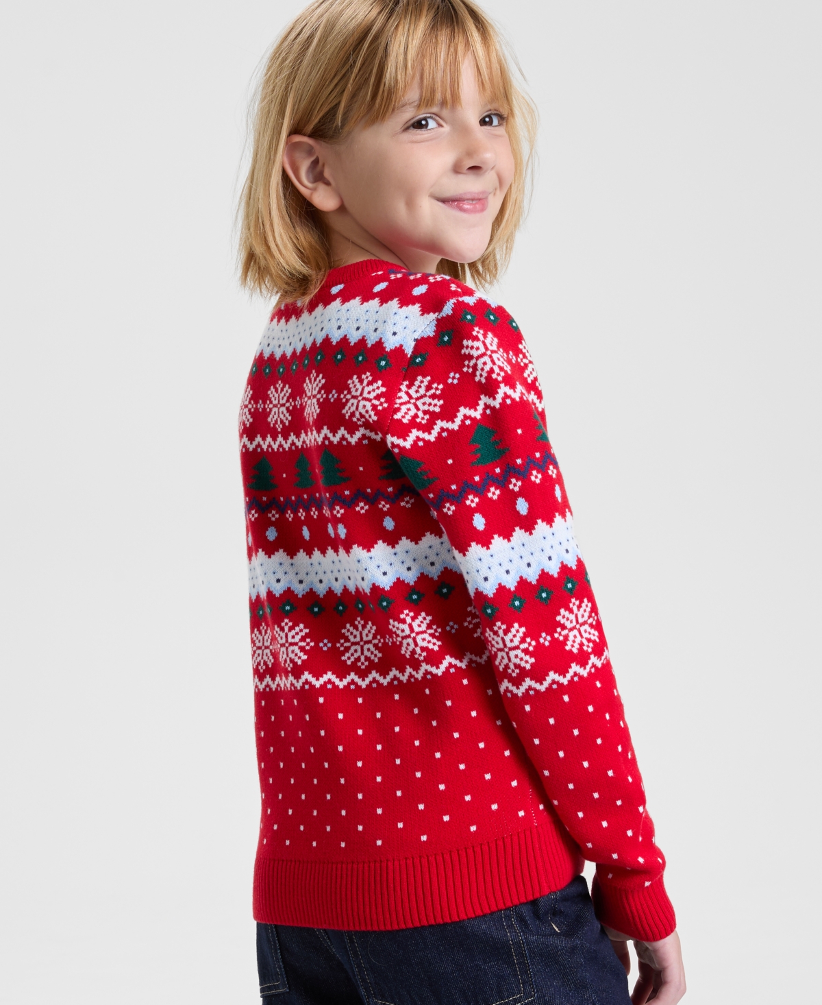 Holiday Lane Girls Fair Isle Sweater, Macy's Exclusive