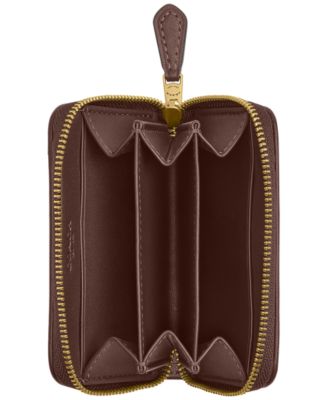 Essential Small Zip Around Card Case In Signature Jacquard