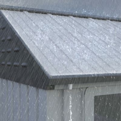 8&#39; x 6&#39; Metal Garden Storage Shed W/ Windows &amp; Vents,