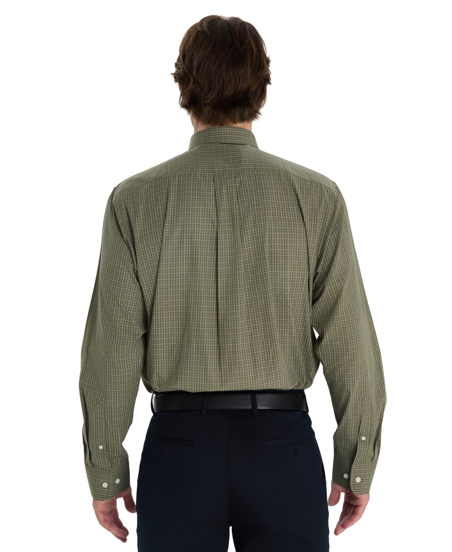 Мужская рубашка Club Room Regular-Fit Micro Check Dress Shirt, цвет: Зелёный — фото 5