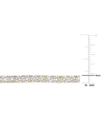Lab Grown White Sapphire Tennis Bracelet ( 4-1/4 ct. t.w.) in Sterling Silver (Also Available in 18k Gold Plated over Sterling Silver)