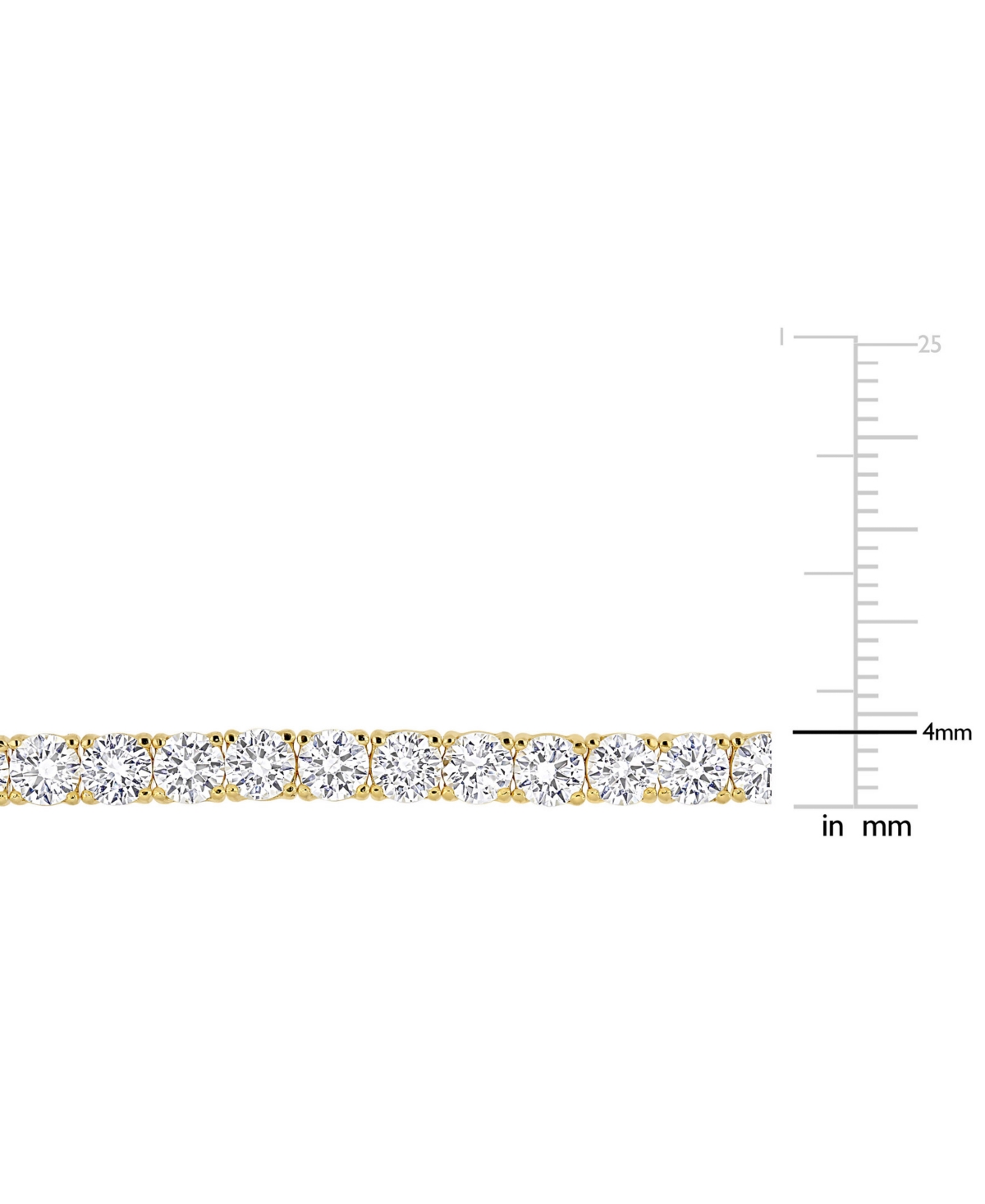 Macy's Lab Grown White Sapphire Tennis Bracelet ( 4-1/4 Ct. T.w.) In Sterling Silver (also Available In 18k In Gold