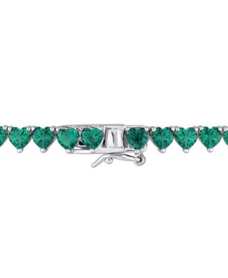 Lab Grown Emerald (24 ct. t.w.) 18" Collar Necklace in Sterling Silver