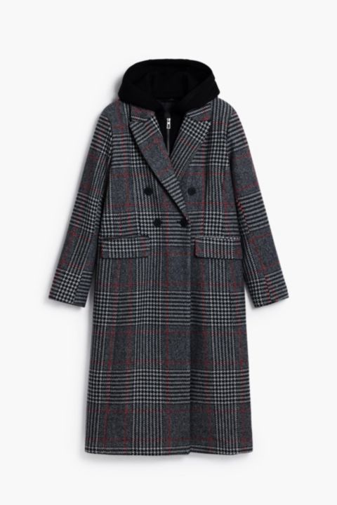 Женские куртки Desigual Women's Tartan coat with hood